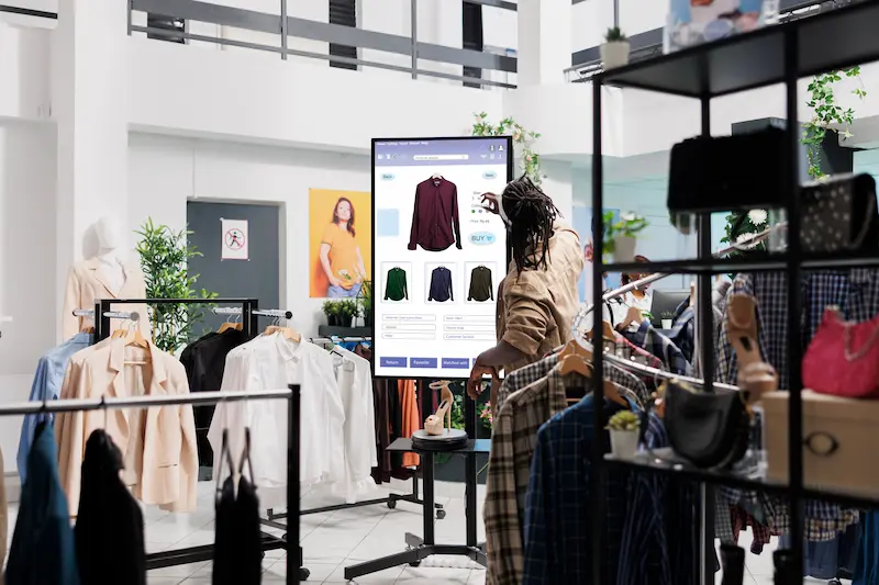 Infoscreens i butik och galleria